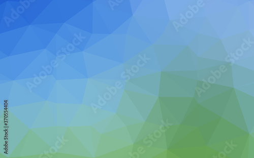 Light Blue  Green vector abstract polygonal cover.