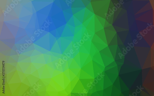 Light Multicolor  Rainbow vector abstract polygonal cover.