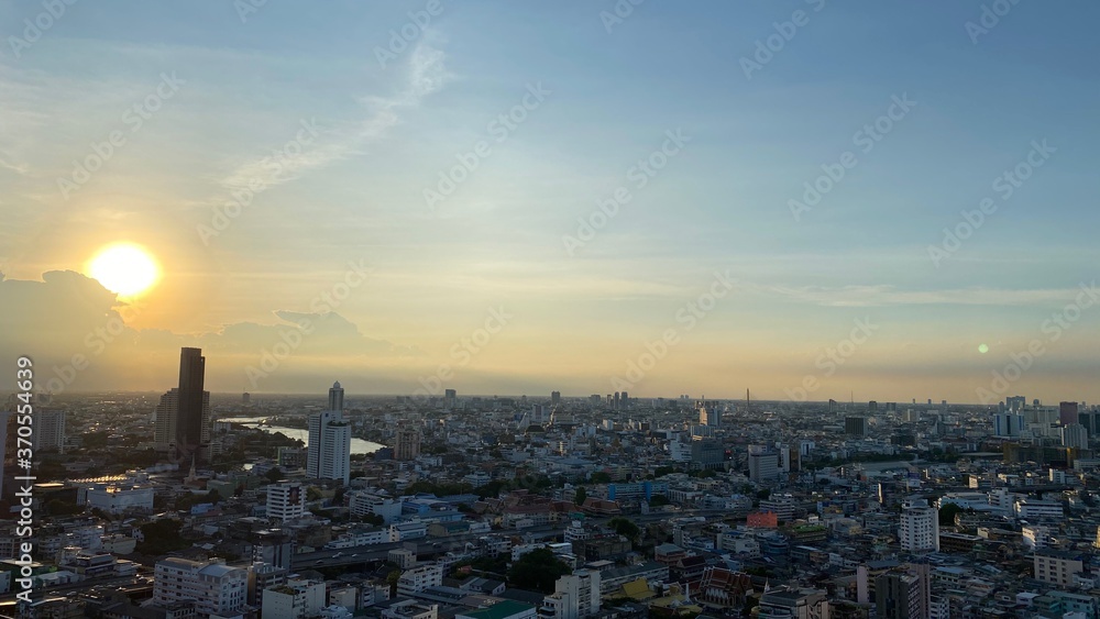 Bangkok city at sunset