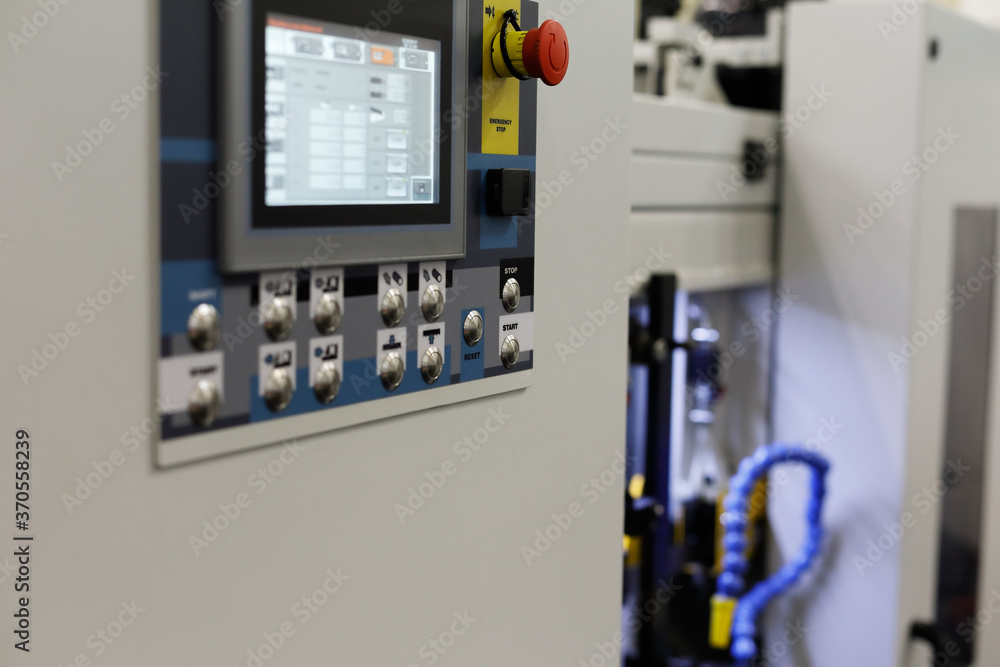 modern industrial equipment with CNC control panel modern industrial equipment with CNC control panel