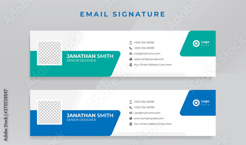 Email signature template design | email footer | personal social media cover