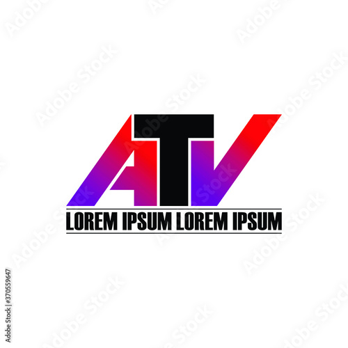 ATV letter monogram logo design