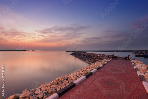 The Beauty of Sunrise from Al Thakira Fishing port. Known as Dakhira