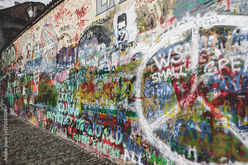 John Lennon Wall. Prague. Czech republic. Street art.