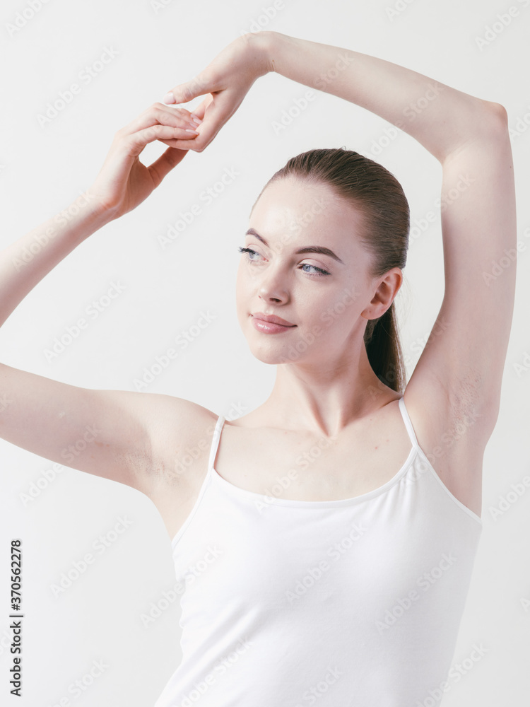Armpits woman beautiful body depilation arms up female beauty Armpits woman beautiful body depilation arms up female beauty
