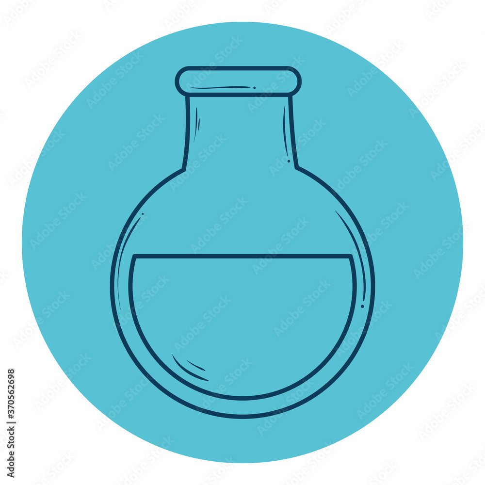 tube test icon, line style in circle frame vector illustration design tube test icon, line style in circle frame vector illustration design
