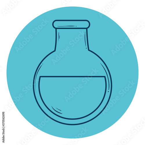 tube test icon, line style in circle frame vector illustration design