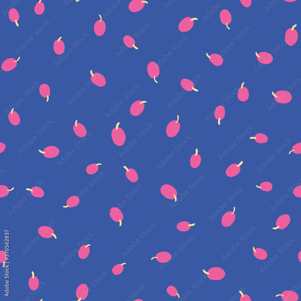 Pink plums seamless vector pattern. Vibrant surface print design for fabrics, stationery, gift wrap, scrapbook, and packaging. Pink plums seamless vector pattern. Vibrant surface print design for fabrics, stationery, gift wrap, scrapbook, and packaging.