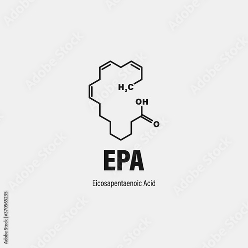 Eicosapentaenoic acid (EPA), omega-3 fatty acid molecule