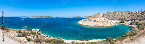 Fototapeta Naklejka Na Ścianę i Meble -  View of the beautiful coastline of the Attica Peninsula south of Athens, Greece