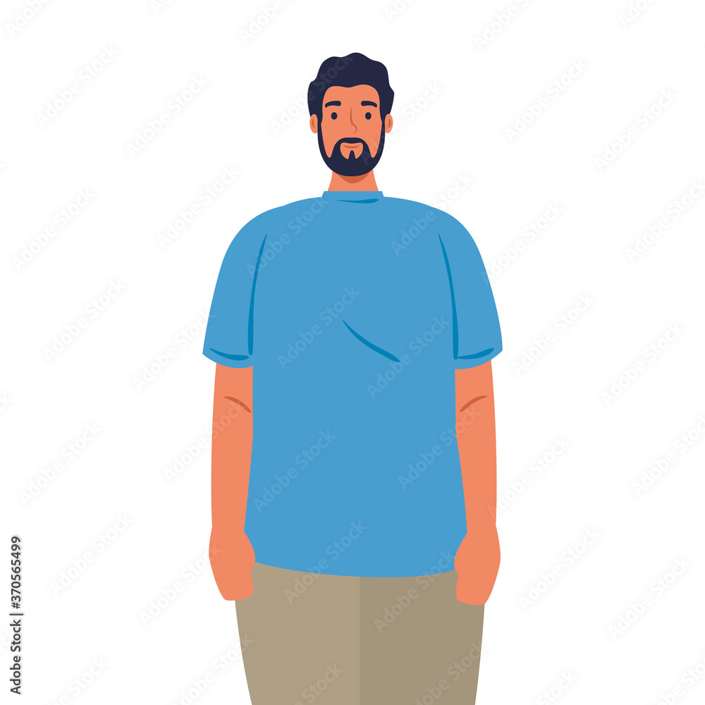 young man with beard in white background vector illustration design young man with beard in white background vector illustration design