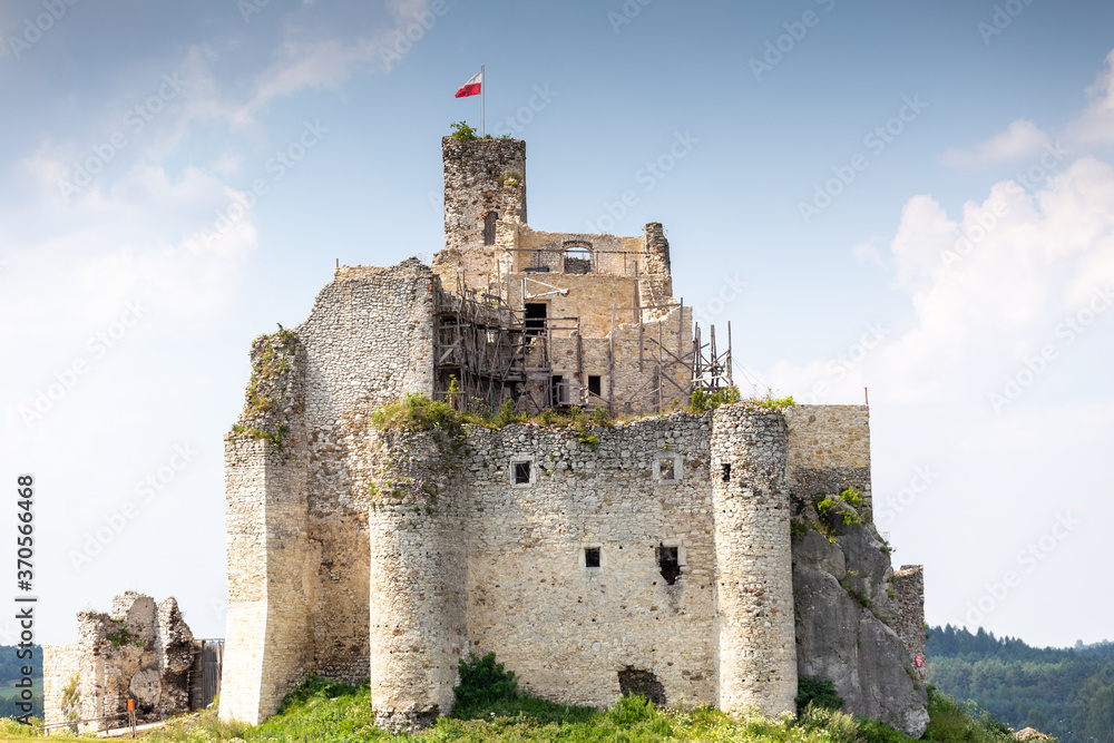 Old polish castle ruins in Mirow