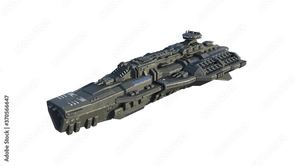 Alien spaceship in flight, UFO spacecraft isolated on white background, 3D rendering Alien spaceship in flight, UFO spacecraft isolated on white background, 3D rendering