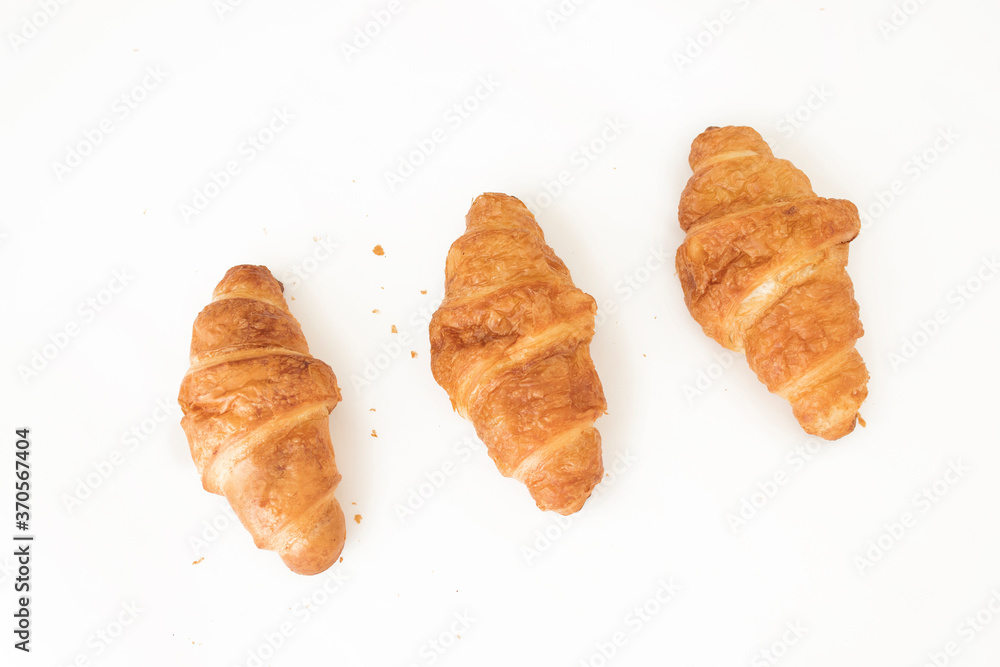croissant, isolated white background. breakfast concept croissant, isolated white background. breakfast concept