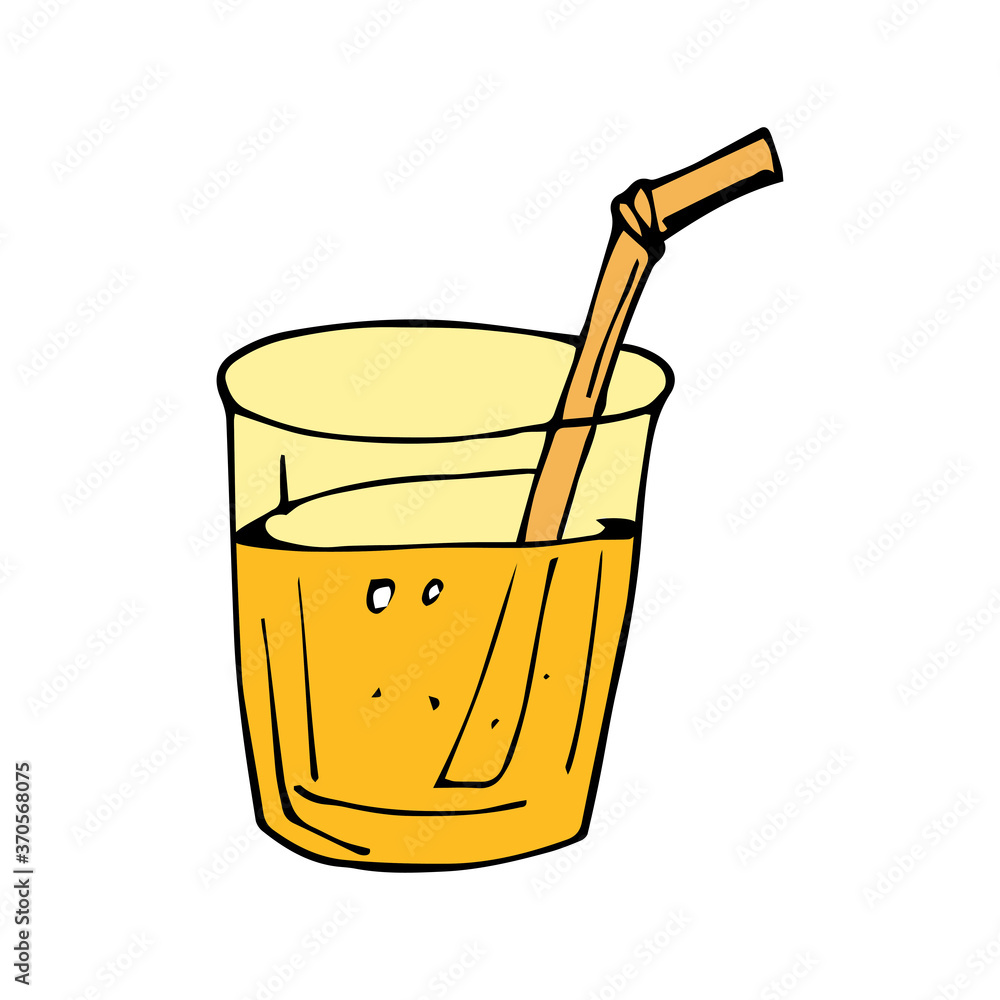 Cocktail Drink Icon On Hand Drawn Style Cocktail Drink Icon On Hand Drawn Style