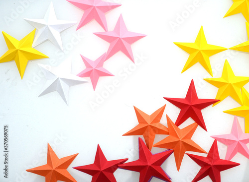Christmas paper stars background