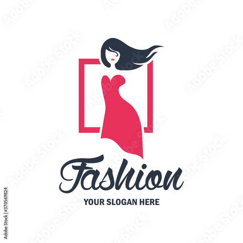 fashion and beauty logo emblems and insignia with text space for your slogan tag line. vector illustration