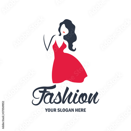 fashion and beauty logo emblems and insignia with text space for your slogan tag line. vector illustration