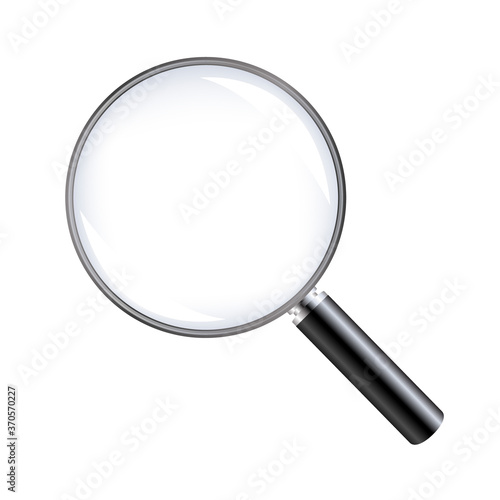 Magnifying Glass With White background With Gradient Mesh, Vector Illustration
