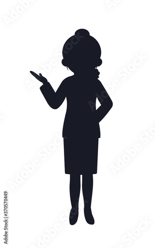 客室乗務員 スチュワーデスのシルエットイラスト