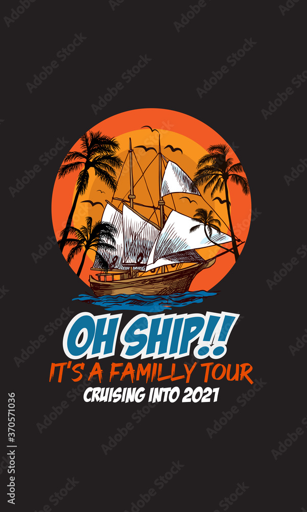 Familly tour T-shirt design Familly tour T-shirt design