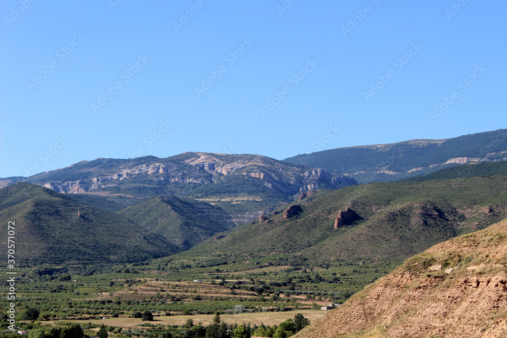Natural landscape from the town of Bolea (Huesca, Spain)