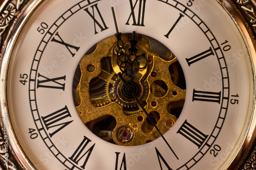 Mechanism of a vintage pocket watch