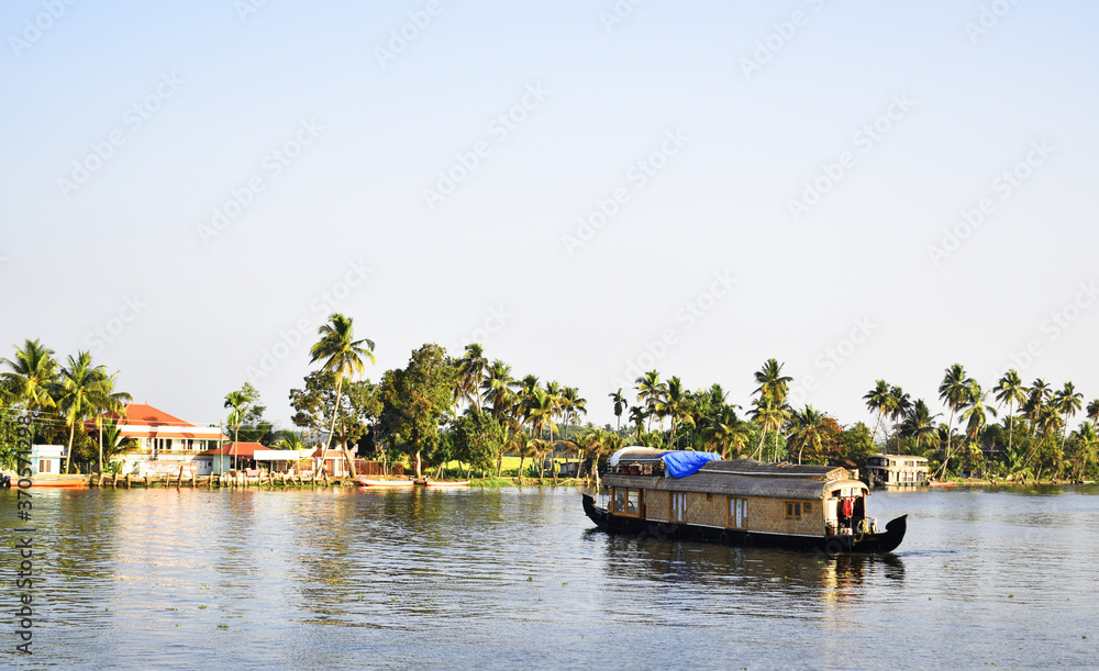 Houseboats in Kerala Backwaters