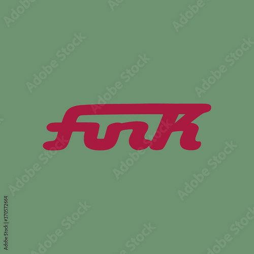 Funk music logo icon sign Hand drawn Old ancient vintage lettering Modern creative design Fashion print clothes apparel greeting invitation card banner poster cover font wallpaper badge flyer website