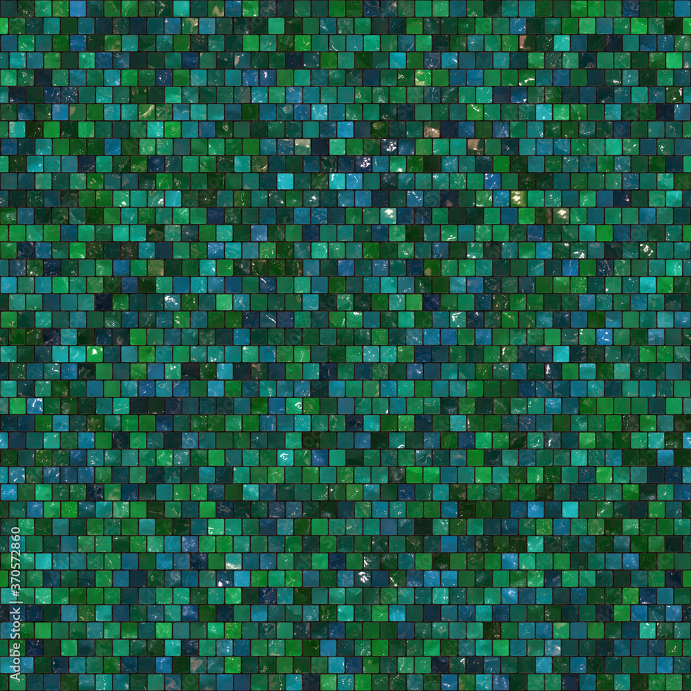 Small turquoise mosaic. Seamless background or texture.