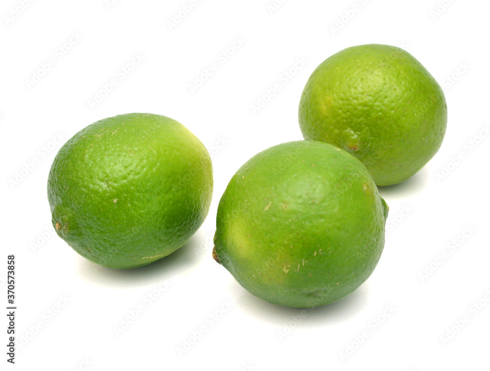 Citrus lime fruit isolated on white background cutout Citrus lime fruit isolated on white background cutout