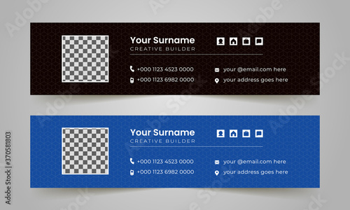Unique corporate and business email signature template layout.
