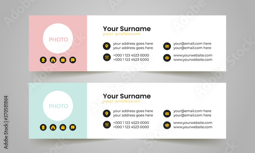 Wallpaper Mural Minimal email signature template set. Torontodigital.ca