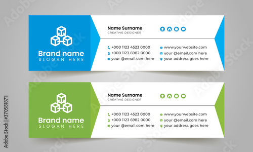 Modern email signature vector templates design.