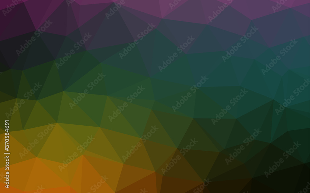 Obraz premium Dark Multicolor, Rainbow vector polygonal pattern.