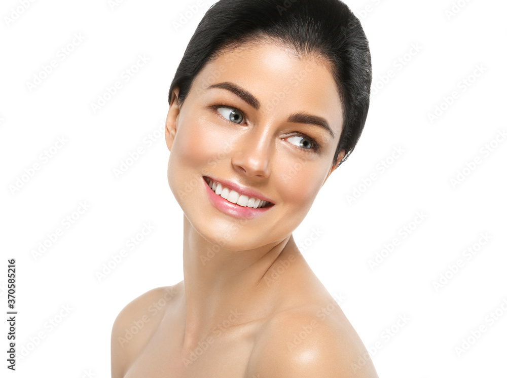 Healthy teeth smile woman happy beauty face Healthy teeth smile woman happy beauty face