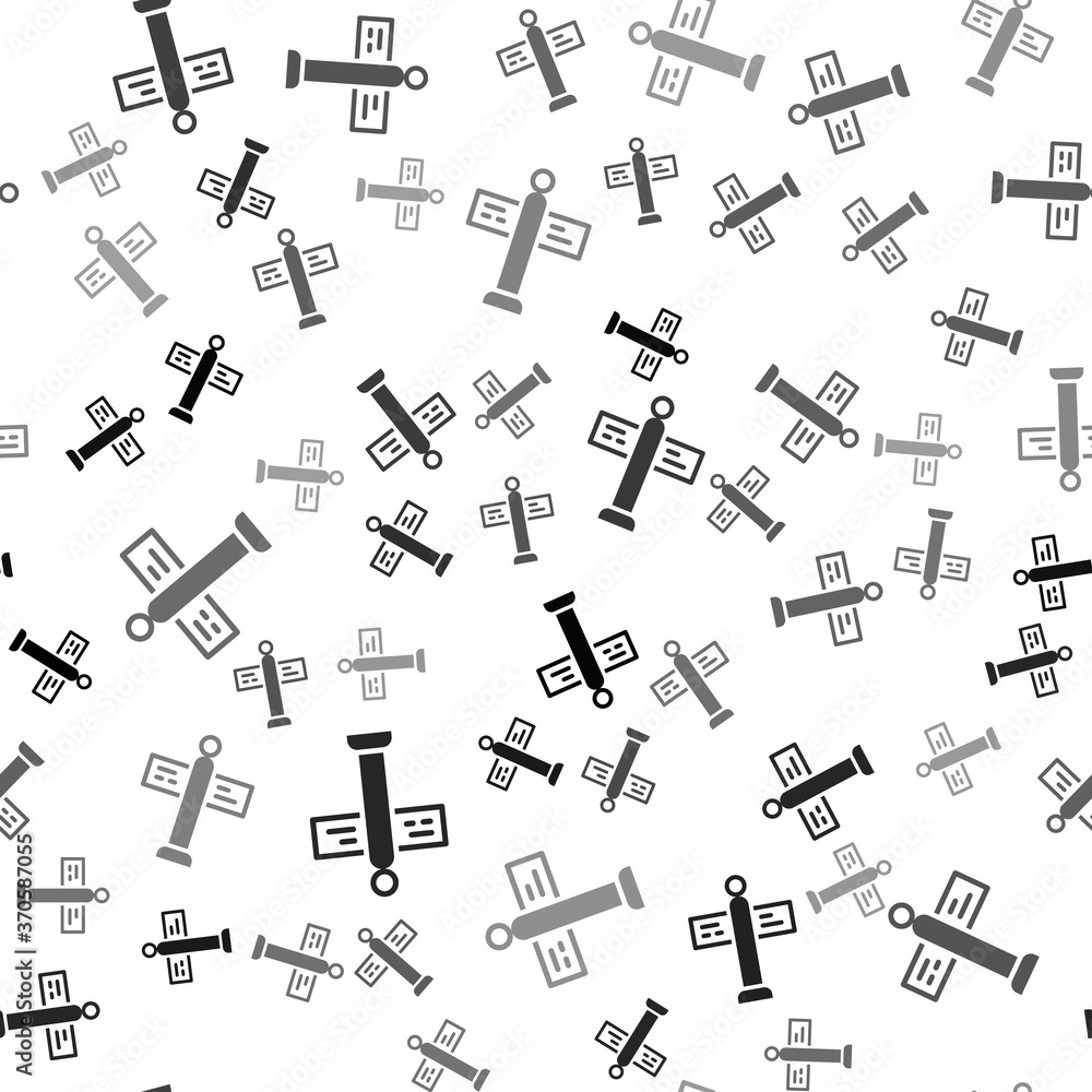Black Road traffic sign. Signpost icon isolated seamless pattern on white background. Pointer symbol. Street information sign. Direction sign. Vector. Black Road traffic sign. Signpost icon isolated seamless pattern on white background. Pointer symbol. Street information sign. Direction sign. Vector.