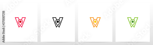 Map Pointer On Letter Logo Design V