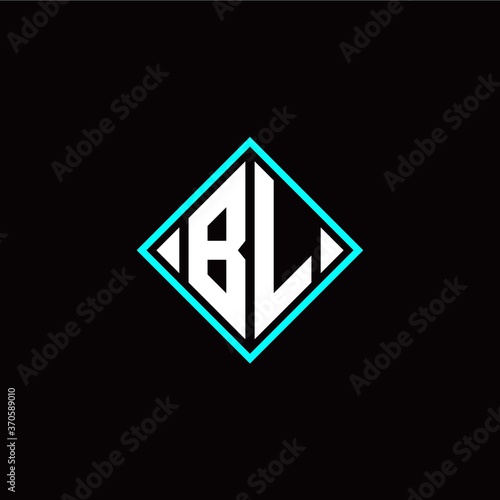 Free Download Initial B L letter with square style logo template vector - GFXLoad
