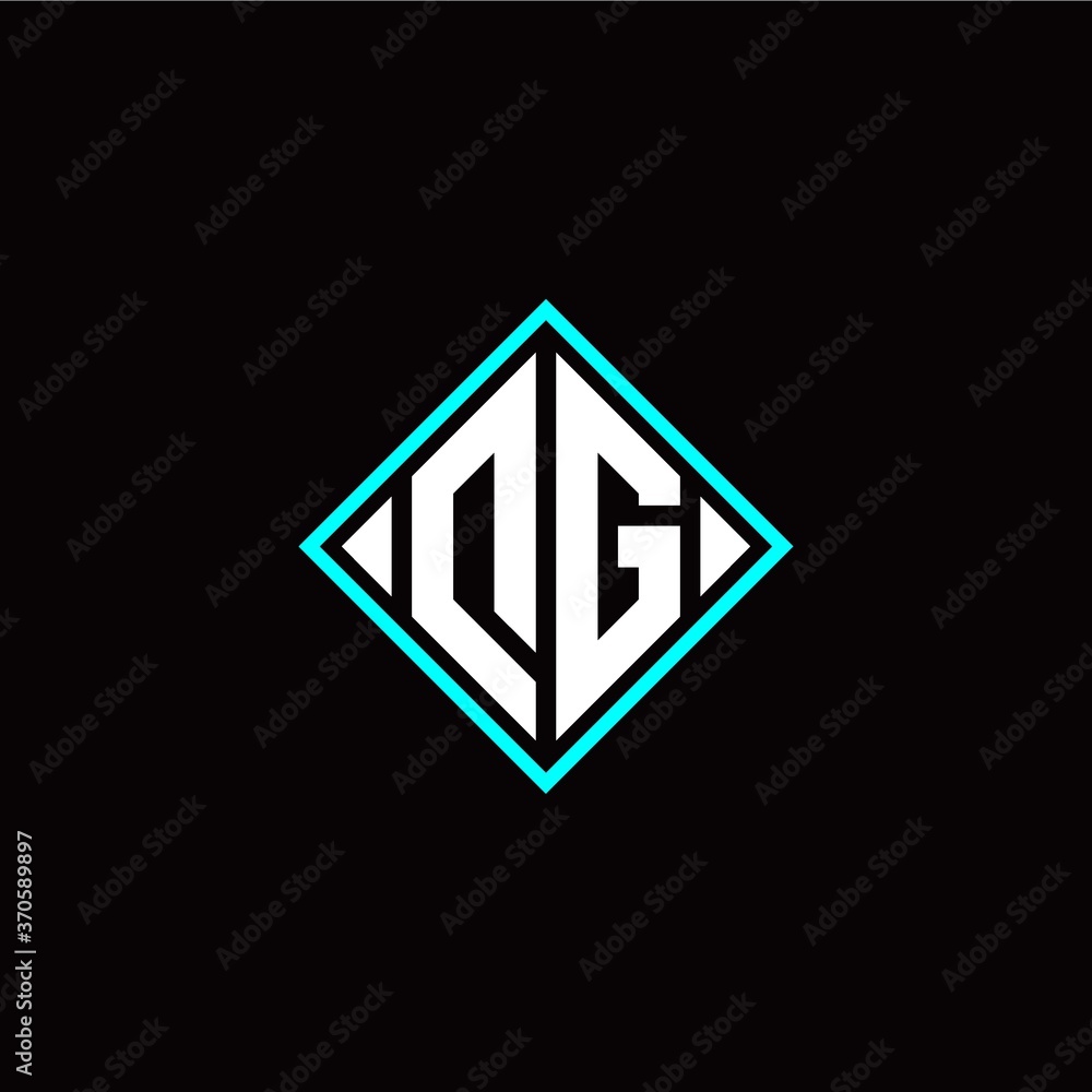 Initial D G letter with square style logo template vector Initial D G letter with square style logo template vector
