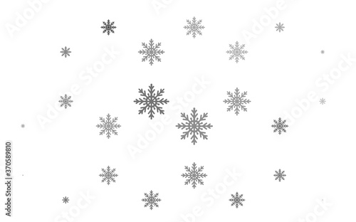 Light Silver, Gray vector layout with bright snowflakes.