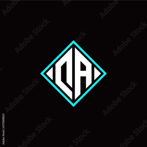 Free Download Initial D A letter with square style logo template vector - GFXLoad