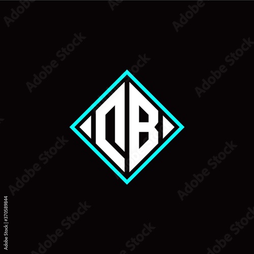 Initial D B letter with square style logo template vector Free Download Initial D B letter with square style logo template vector - GFXLoad