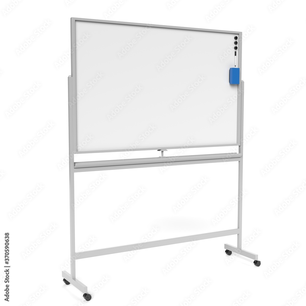 3d illustration of a white board 3d illustration of a white board