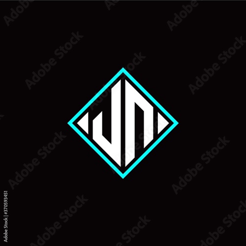 Initial J N letter with square style logo template vector Free Download Initial J N letter with square style logo template vector - GFXLoad