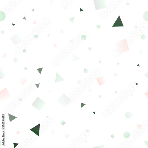 Light Silver, Gray vector seamless backdrop with lines, circles, rhombus.