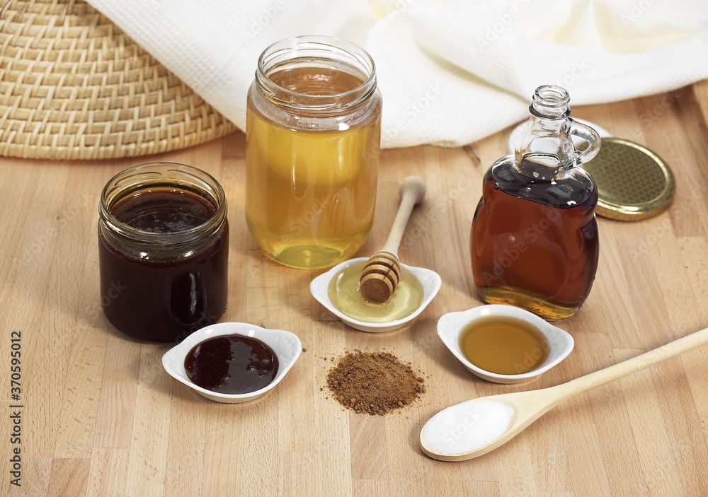 Granulated Sugar, Brown Sugar, Maple Syrup, Treacle and Honey Granulated Sugar, Brown Sugar, Maple Syrup, Treacle and Honey