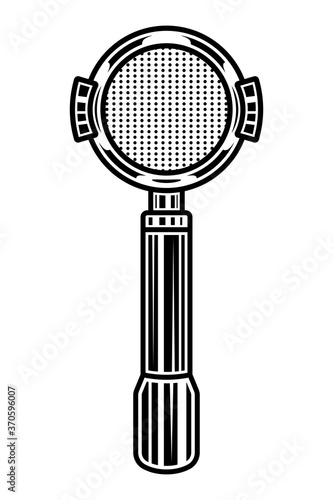 Portafilter, espresso machine part vector object