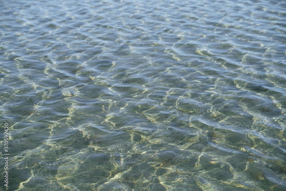 clear and pure water in lake during summer. water refraction, reflection and caustics clear and pure water in lake during summer. water refraction, reflection and caustics
