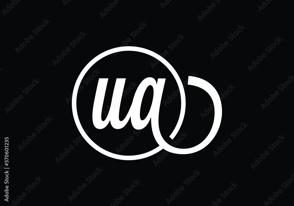 Initial Monogram Letter U A Logo Design Vector Template. U A Letter Logo Design
